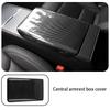 For Tesla Model Y Juniper 2025 Model 3 Highland Carbon Fiber ABS Case Center Console Arm Rest Lid Central Armrest Box Pad Cover