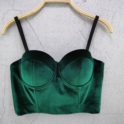 Solid-color Vest Velvet Tank Top Elegant Versatile Romantic Girl Classic Women's Strapless Top Camis & Tank Tops