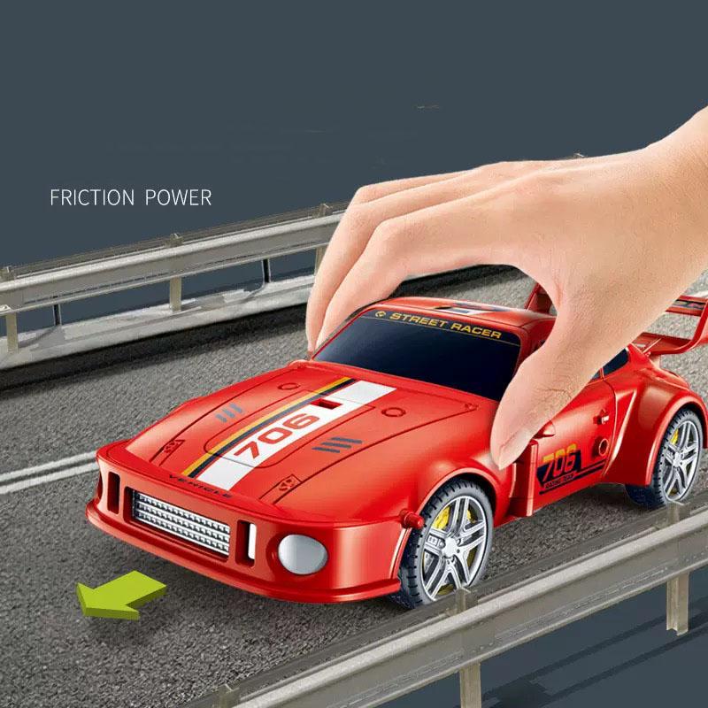 The Transforming Future Mecha Inertial Police Car Model Is Suitable for Children To Use Their Imagination. High Quality Plastic