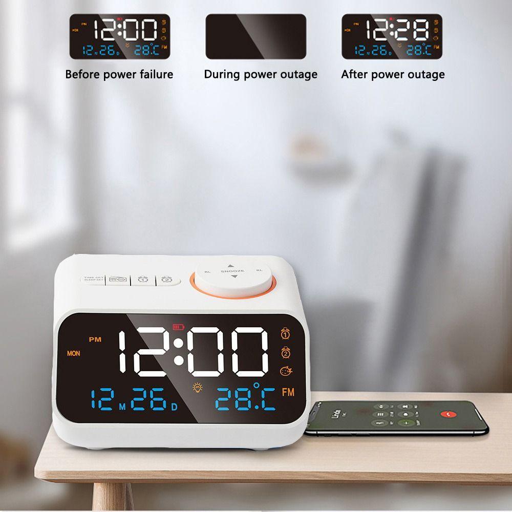 Adjustable Volume Digital Table Calendar USB Charging Sleep Timer Small Digital Clock  Bedroom
