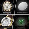 OLEVS 7117 New Automatic Man Watch Luxury Fashion Leather Strap Mechanical Watches for Men 24 Hour Moon Phase Calendar Men Watch