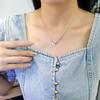 Original natural crystal stone star wish unicorn s925 silver necklace female white fritillary pony pendant gift female