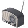 Dollhouse Mini Radio Model Vintage Cute Decoration Realistic Dollhouse Radio Model Toy for Children Black