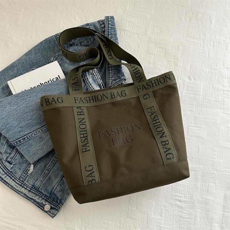 Stylish Large Capacity Canvas Tote Bag For Women Perfect For Spring Fashion And Daily Use