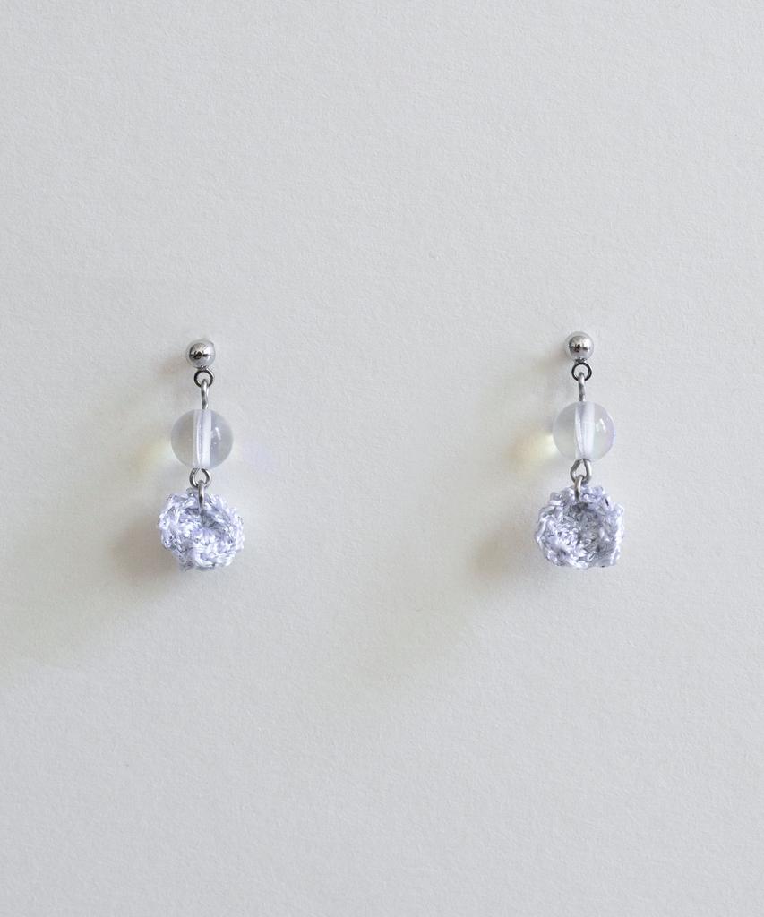 Merrymotive Clear And Silver Drop Earrings