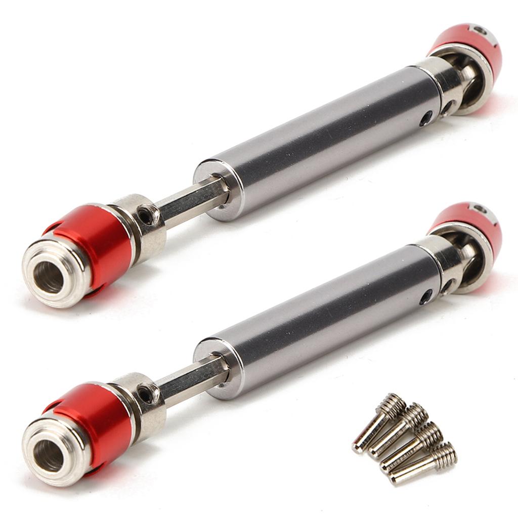 2Pcs Metal Transmission Drive Shaft Suit Fit for Axial SCX10 D90 1 10 RC Crawler Mini Car Parts