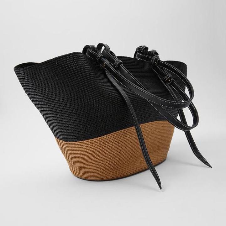 Yogodlns Lady Sommer Strand Stroh Korb Taschen Lässige Rattan Große Kapazität Totes Frauen Marken Designer Handtaschen Korbgeflecht Umhängetaschen