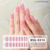 Onion Pink Gradient Explosive Semi-cured Manicure Stickers Pearlescent Purple Gel Nail Stickers