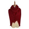 140cm Square Soft Women Scarf Solid Color Winter Warm Shawl Hijabs Blanket Wrap Pashmina Neckerchief Echarpe Bufanda Scarves