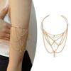 Women's Stacked Fringe Arm Chain Jewelry Customizable Fit Alloys Arm Bracelet for Casual and Formal Occasion