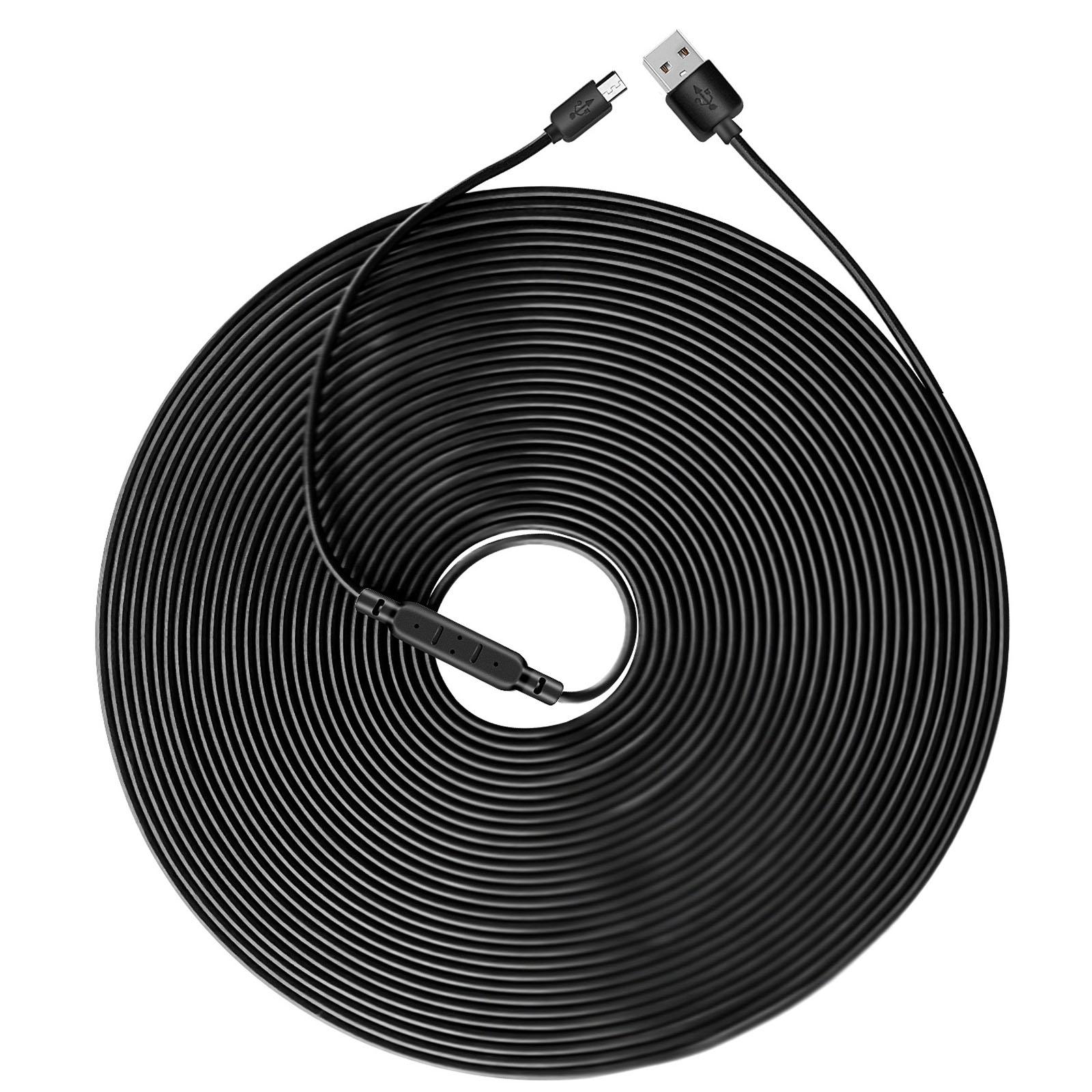 

Сверхдлинный USB-USB-кабель для зарядки термометра/камеры, длинный провод для зарядного устройства, усилитель напряжения 15 метров