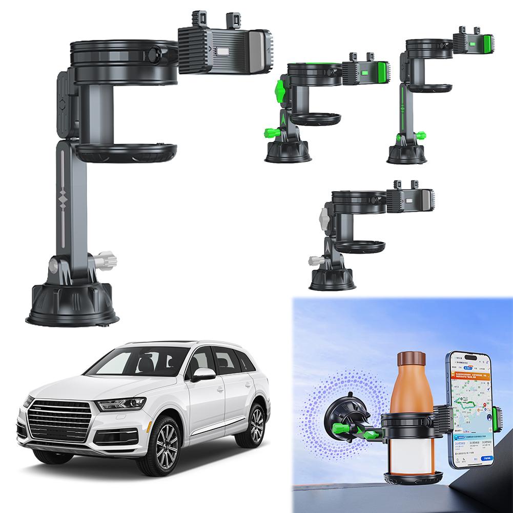 2-in-1 Car Vacuum Suction Cup Drink Stand 360°Rotating Car Multifunctional Cup Holder Phone Holder Mobile Phone Support