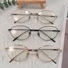 Vintage Cat Eye  Alloy Blue Light Glasses Frame Women INS Eyeglasses Korean Decorative Computer Clear Glasses Fashion Eyewear