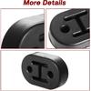Exhaust Hanger Rubber 2 Holes, Universal Adjustable Exhaust Insulator Muffler Hanger Automotive Replacement Muffler Bracket Mount Hangers with 2
