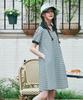 Metapeo Met Striped Collar Summer Dress Green