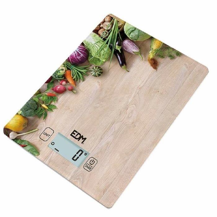 Balance de cuisine - EDM - Bois - 5 kg - Numérique - LCD