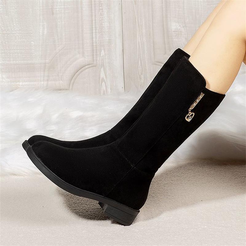 2026 Nouveaux Bottes Hautes jusqu'au Genou Automne Hiver pour Femmes Plateforme Noir Mode Longues Bottes Couleur Unie Fermeture Latérale Bottes pour Femmes