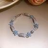 High-End Floral Zirconia Flower Clasp Bracelet - Elegant, Unique Design for Women