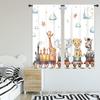 Kids Child Curtains Cute Cartoon Animal Woodland Jungle Adventure Wild Train Wildlife Rod Pocket Lion Elephant Stars Bedroom