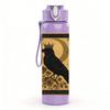 1PC Raven Moon Vintage Art 750ml Color Plastic Sports Water Bottle Leakproof Flip Straw Lid Suitable for Sports Office Home Use