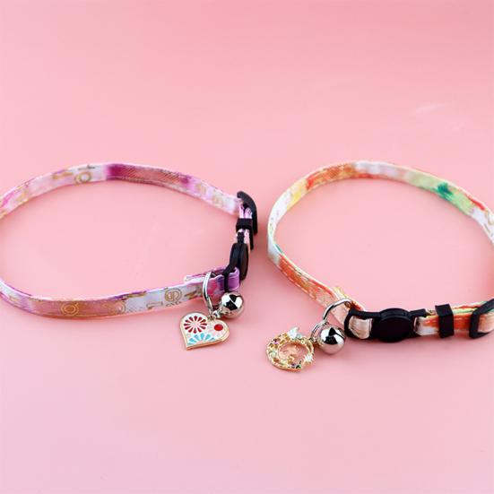 Pet Collar Comfortable Decorative Adjustable Kitten Supplies Bells Bright Necklace for Kitty