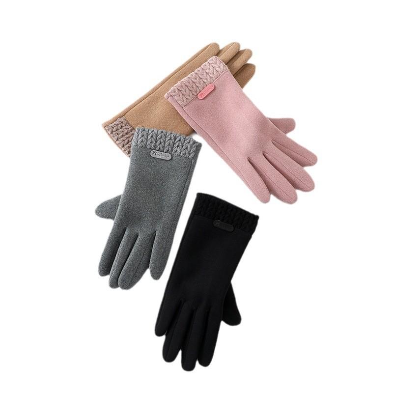 Womens Fall Winter Touchscreen Thermal Gloves With Windproof Design For Outdoor Cycling And Driving
