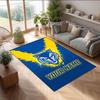 Warrington Wolves Crystal Velvet Rug, Custom Name Text Personalized Non‑Slip Floor Mat for Home Decor Gift
