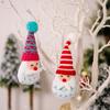 Christmas Decoration Blue And White Striped Knitted Santa Hat Forest Gnome Ornament