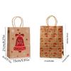 1set Santa Claus kraft paper bags, Christmas tote bags, party gift bags, and gift bags