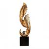 Golden Plume Statue Layered Floor decor Standing Ornament Slender Feather