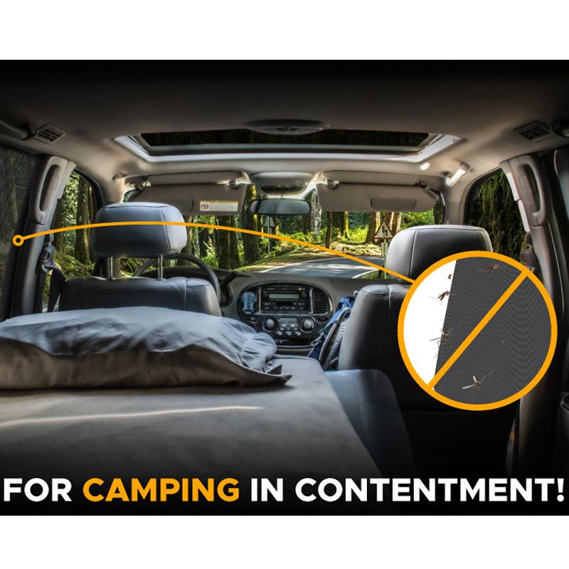 2Pcs Car Window Sunshade Mosquito Prevention UV Protective Breathable Mesh Side Window Sun Shade Cover Car Exterior Accessories