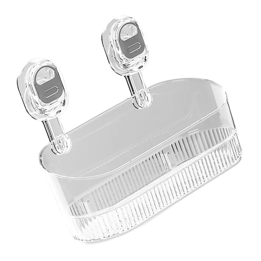 Heavy Duty Suction Cup Storage Box Wall Mount Bathroom Cosmetics Holder Transparent Shelf for Bathroom and Kitchen Use
