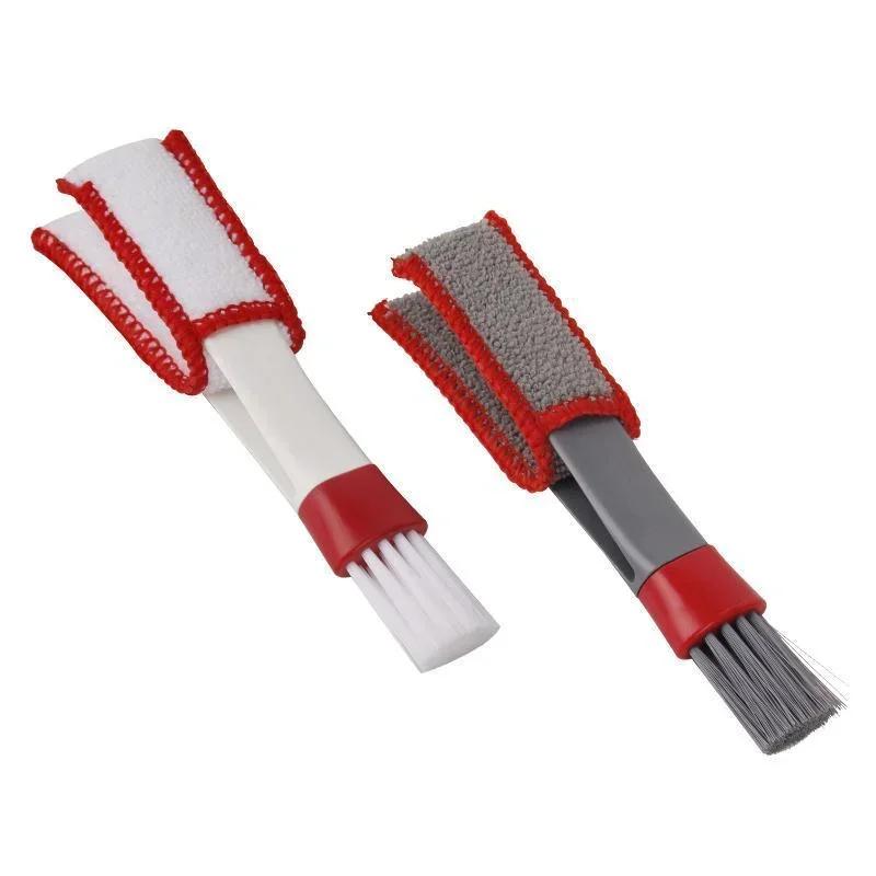 3PCS Car Double Head Brushes Air Vent Detailing Cleaning Conditioner Grille Duster Wipe Auto Cleaner Car Interior Cleaning Tools