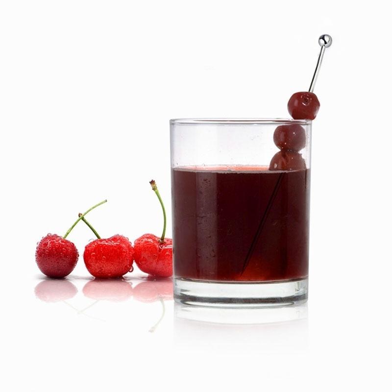2Pcs Cocktail Pick Stirring Sticks Martini Picks Stainless Steel Fruit Sticks Bar Tools Drink Party