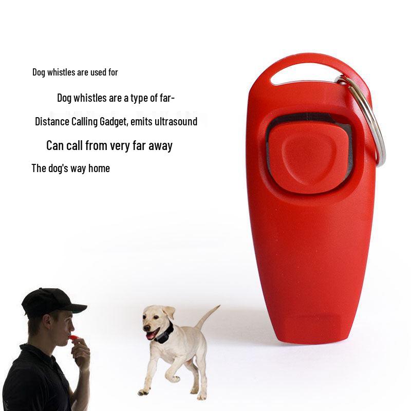 Pet Training Whistle & Clicker: Multi-Functional Dog Trainer with Keychain.