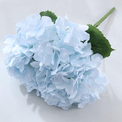 58cm Hydrangea Heads Silk Bouquet Artificial Flowers for Wedding Party Living Room Home Decoration Accessories
