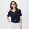 Silk Blend Short Sleeve Knit Cardigan for Women