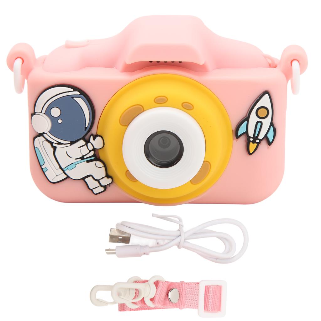 Aparat dla dzieci 20MP HD Podwójny aparat Różowy Astronauta Aparat cyfrowy dla malucha na prezenty świąteczne urodzinowe