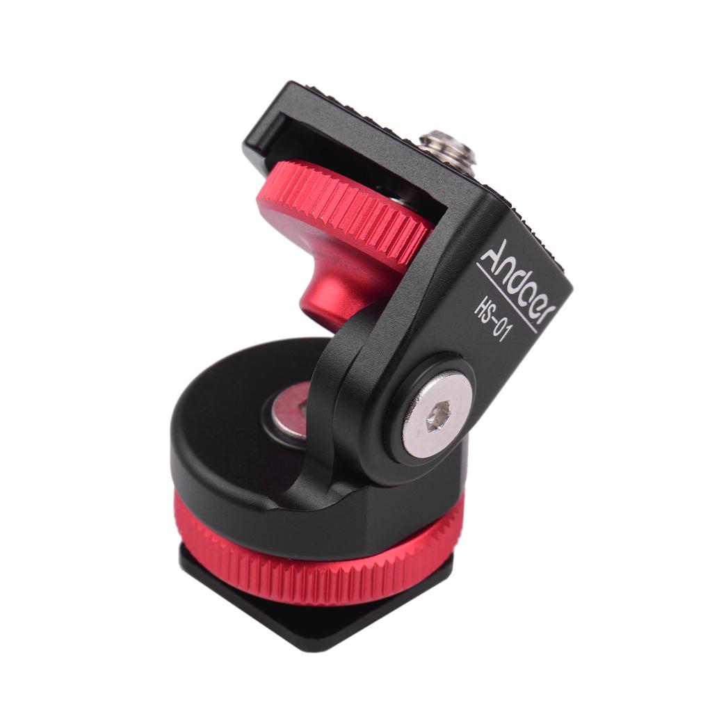 HS-01 Adattatore Supporto Scarpa Fredda Supporto Lega di Alluminio con Vite da 1/4 di Pollice per LED