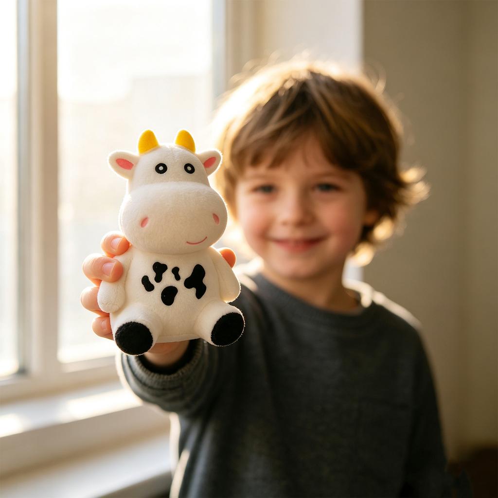 Cow Shaped Toy, Cute Soft Novelty Toy for Kids and Adults