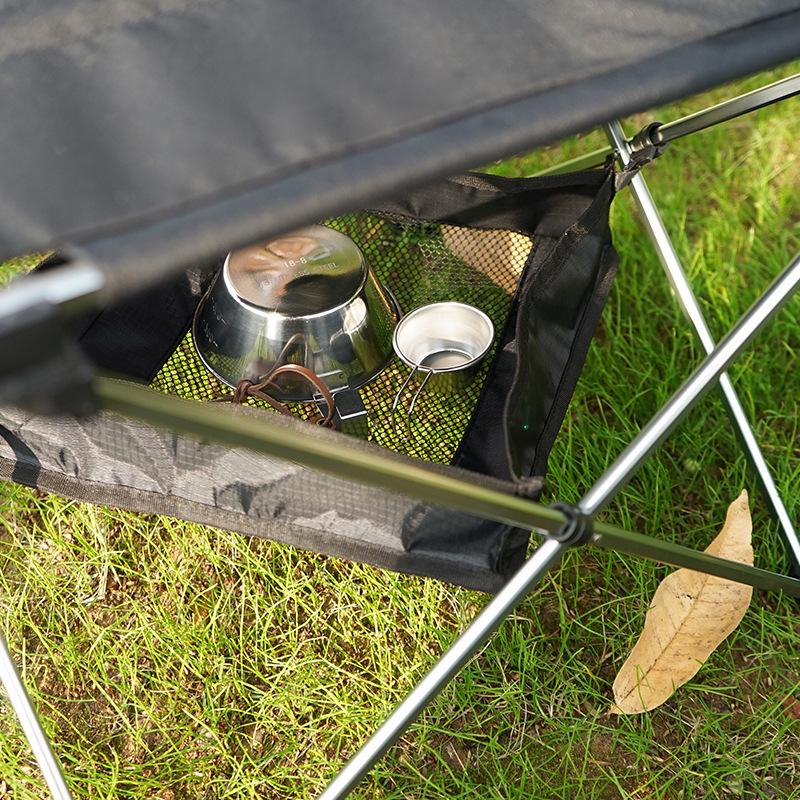 Outdoor Folding Picnic Table with Hanging Storage Net and Bag