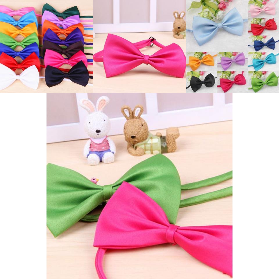 Colorful Bow Tie For Cute Dog Cat Kitten Premium Quality Adjustable Necktie Toy