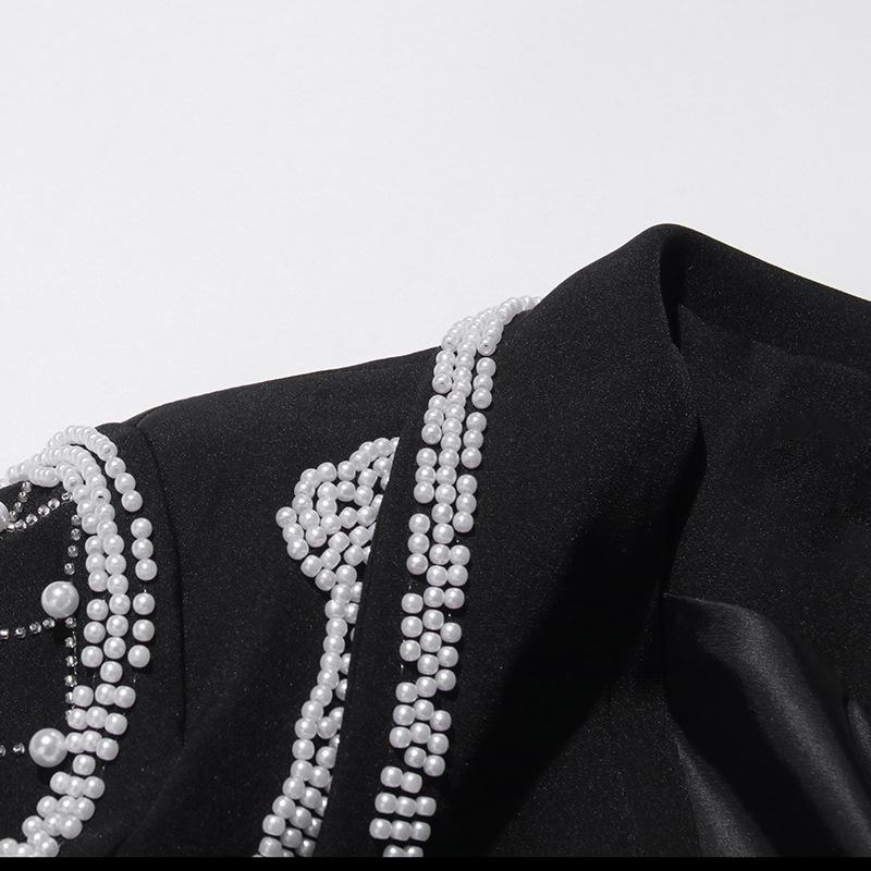 2025 Summer High-End European & American Style Suit: Heavy Beading, Hot Diamond, Versatile Jacket