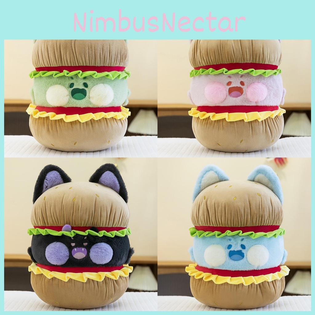 Hamburger Cartoon Plush Doll Childrens Cat Cartoon Toys Animal Holiday Gifts
