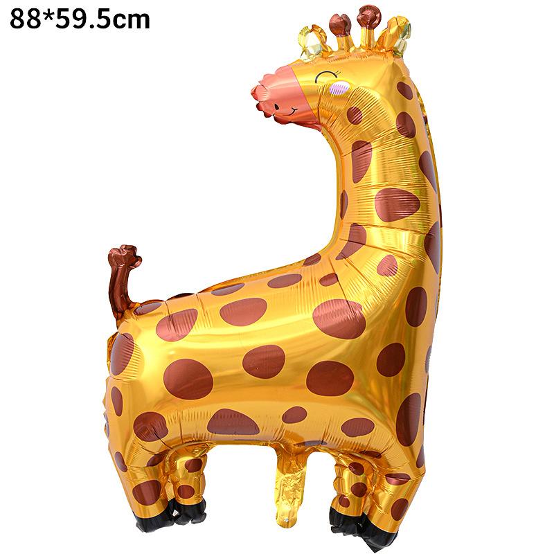Animal Aluminum Film Balloon Leopard Sitting Giraffe Lion Crocodile Zebra Arrangement Party Decorative Balloon
