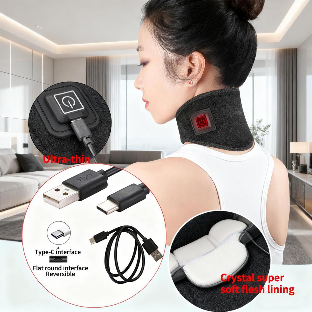 Neck Heating Pad 3 Heat Settings Thermal Brace Electric Heating Wrap For Women Men Elderly Home Workplace Daily Relaxation After