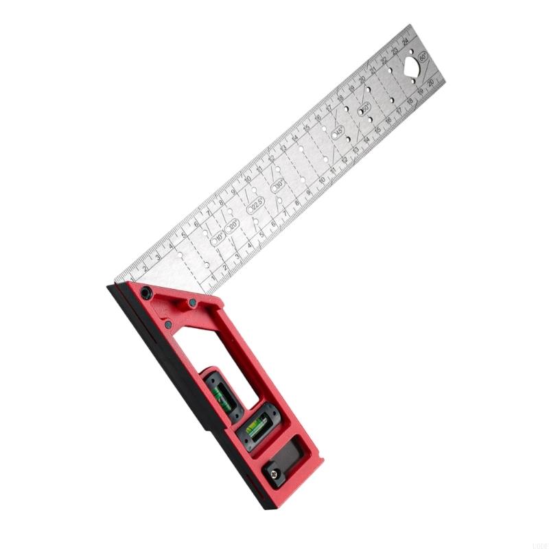 High Precise All Purpose Aluminum Measuring Square with Preset Positioning Holes