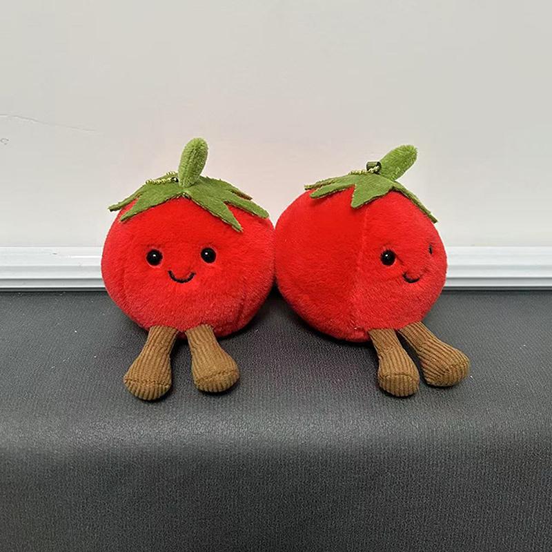 

Плюшевая игрушка Помидор Брелок Мультяшный Овощ Мягкая Набивная Кукла Подвеска Кольцо для Ключей Машины Декор Сумки Рюкзака Подарок для Ребенка
