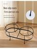 Elevated Stainless Steel Cat Bowl Set – Double Bowls for Food & Water, Protects Cervical Spine