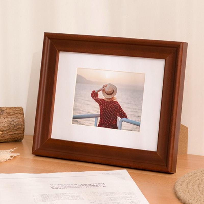 5/6/7/8/10/12-inch Simple Solid Wood Photo Frame Creative Setting Table Suitable for Office Bedroom Living Room Wall Hanging
